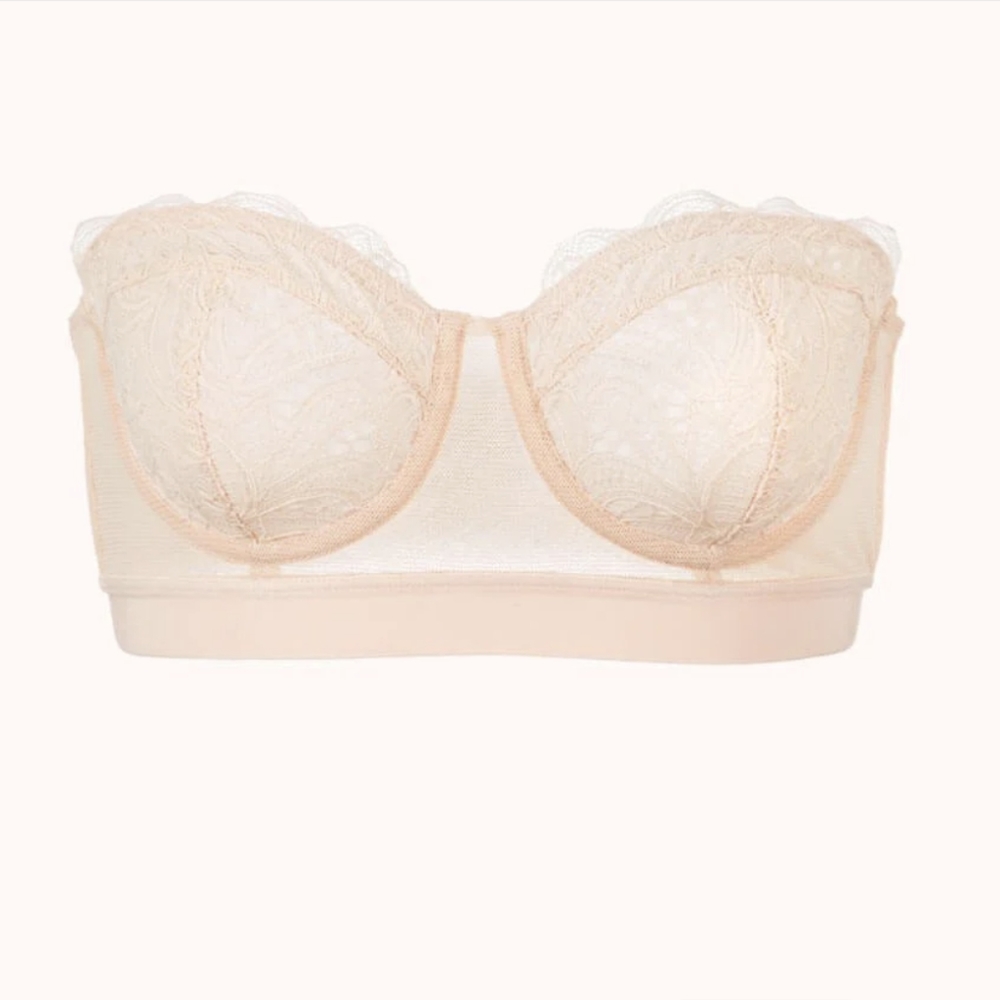 Lively The Lace Strapless bra size 38DD toaated almond NWT - Picture 4 of 7